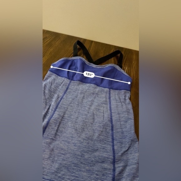 Lululemon Catch me Tank Tonka stripe blue black pigment women’s 8 top - Picture 12 of 16